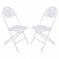 Factory Supplier plastic fan back folding chair for event