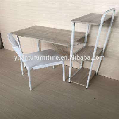 metal frame wooden top children study table with bookcase