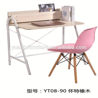 modern design foldable wooden computer desk with bookshelf