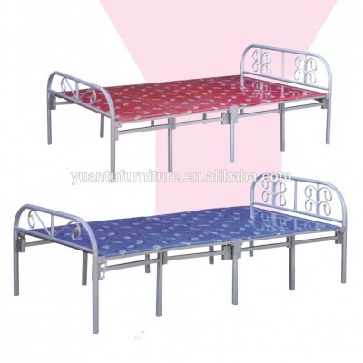 cheap price single metal wood folding bed